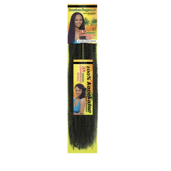 Janet Collection - Afro Twist Braid 3X Caribbean Braid 80" (Color#M1B/27)