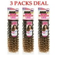 thumbnail image 1 of Janet Collection Mambo Synthetic Hair Crochet Braid 2x Bohemian Locs 18” ( 3 Pack #30 Auburn ), 1 of 6