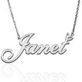 thumbnail image 1 of Janet Custom Name Necklace Customized Personalized Plated Name Necklace for Mother Daughter Friendship Women Valentine's Day Christmas Birthday New Year Silver, 1 of 7