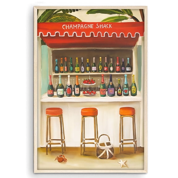 Janet Hill Champagne Shack Print Modern Wall Art for Living Room