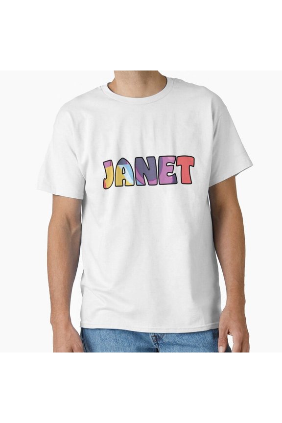 Janet Humorous Blanket Wrapped Granny Independent Character Portrait Top T-Shirt