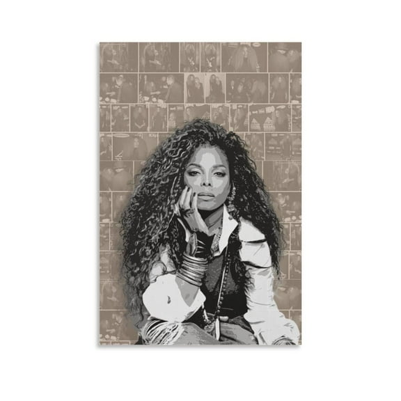Janet Jackson 4 Canvas Poster Wall Decorative Art Painting Living Room Bedroom Decoration Gift