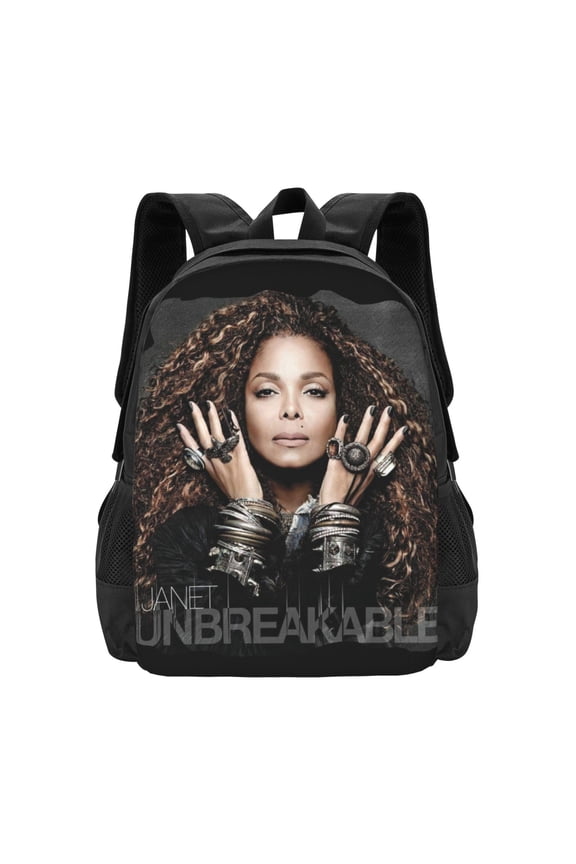 Janet Jackson Backpack Fashion Travel Backpack Laptop Backpack 16 Inch Simple And Large Capacity