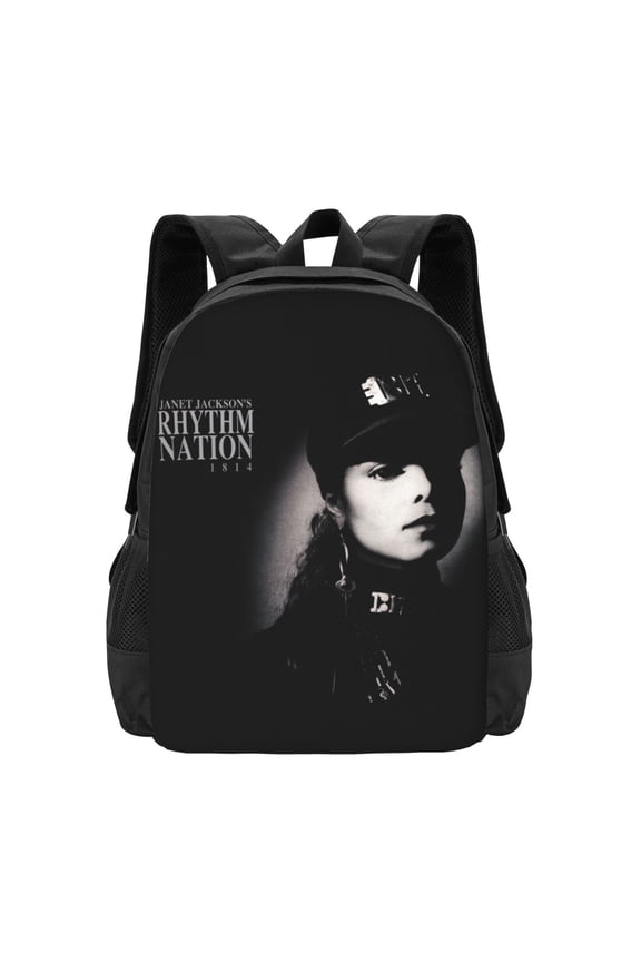 Janet Jackson Backpack Fashion Travel Backpack Laptop Backpack 16 Inch Simple And Large Capacity
