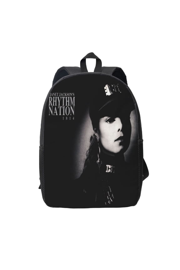 Janet Jackson Backpack Simple Lightweight Backpack Fashion Travel Backpack Laptop Backpack 17 Inch