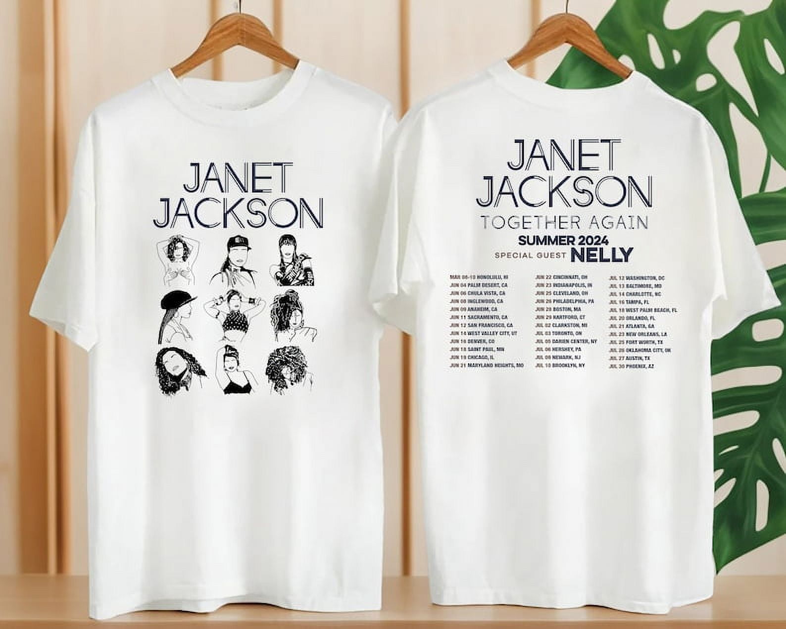 Jackson Merch, Graphic Jackson Tour 2024 TSHIRT,