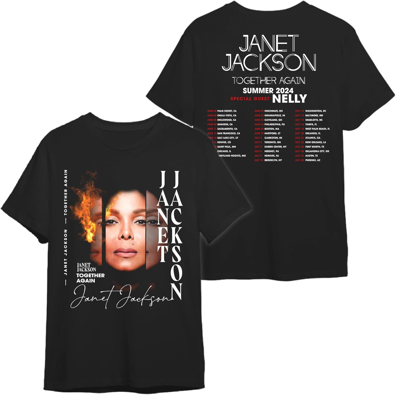 Jackson Summer 2024 Tour Shirt, 90s Vintage Tshirt, Fan Gift