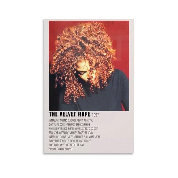 Janet Jackson The Velvet Rope 1 Canvas Poster Wall Decorative Art Painting Living Room Bedroom Decoration Gift