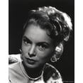 thumbnail image 1 of Janet Leigh Posed in White Silk V-Neck Shoulder Dress with Pearl Necklace and Earrings Photo Print (8 x 10), 1 of 1