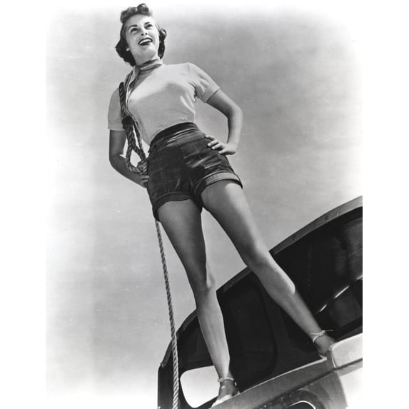 Janet Leigh standing outdoors with a rope Photo Print (8 x 10)