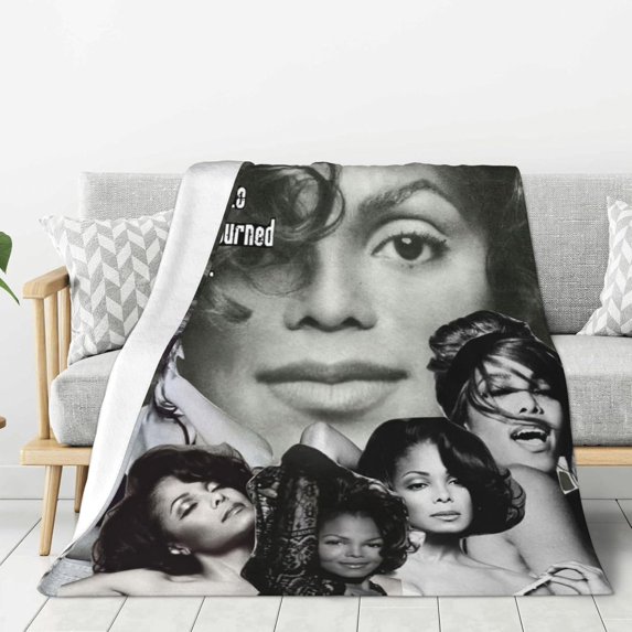 Janet Music Jacksson Flannel Blanket Air Conditioning Blanket Nap Blanket Sofa Throw Blanket Throw Blankets 60"X50"