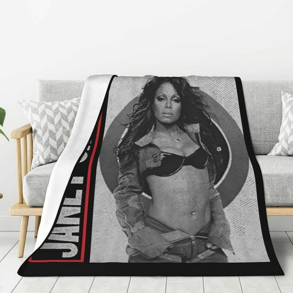 Janet Music Jacksson Flannel Blanket Air Conditioning Blanket Nap Blanket Sofa Throw Blanket Throw Blankets 60"X50"