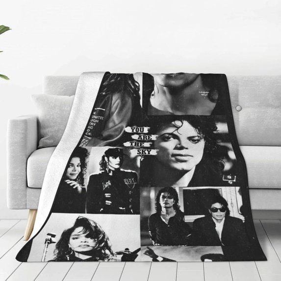 Janet Music Jacksson Flannel Blanket Air Conditioning Blanket Nap Blanket Sofa Throw Blanket Throw Blankets 80"X60"