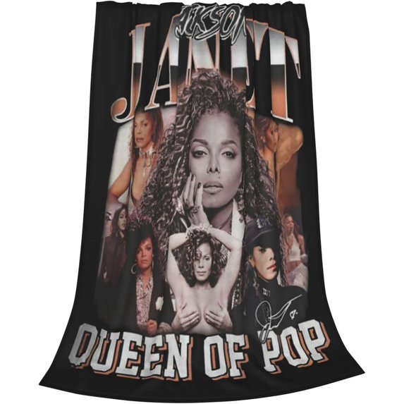 Janet Music Jacksson Flannel Blanket Air Conditioning Blanket Nap Blanket Sofa Throw Blanket Throw Blankets 80"X60"