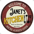 thumbnail image 1 of Janet's Kitchen 12" Round Metal Sign Bar Game Room Wall Déco 200120040047, 1 of 1