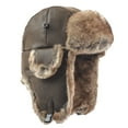 thumbnail image 1 of Janey&Rubbins Cold Weather Rassian Cossack Trooper Bomber Pilot Hat Trapper Hunter Ear Flap Winter Cap (R, L, Brown), 1 of 7