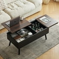 thumbnail image 1 of JanflyHome Lift Top Coffee Table for Living Room, Sliding Storage Drawer, New Upgrade Metal Frame, Walnut, 1 of 7