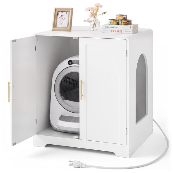 Janflyhome Litter Box Enclosure for Automatic Self Cleaning Litter Box ...