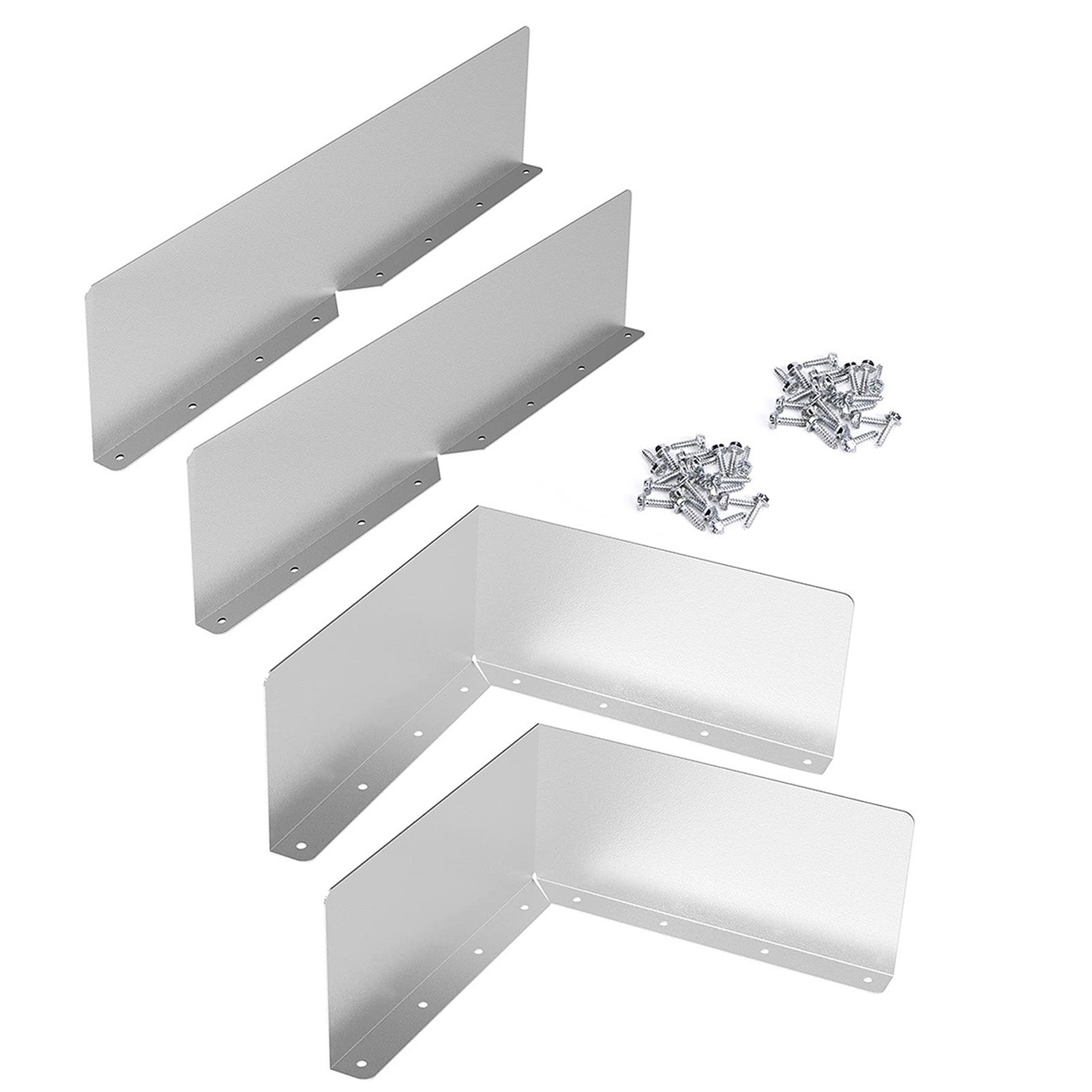 Jangslng 2/4Pcs Gutter Valley Splash Guards with Screws Easy Install