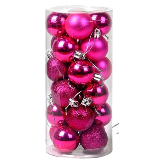 Jangslng 24Pcs Christmas Ball Ornaments Eye-catching Xmas Decoration Create Festive Atmosphere Beautiful Christmas Balls