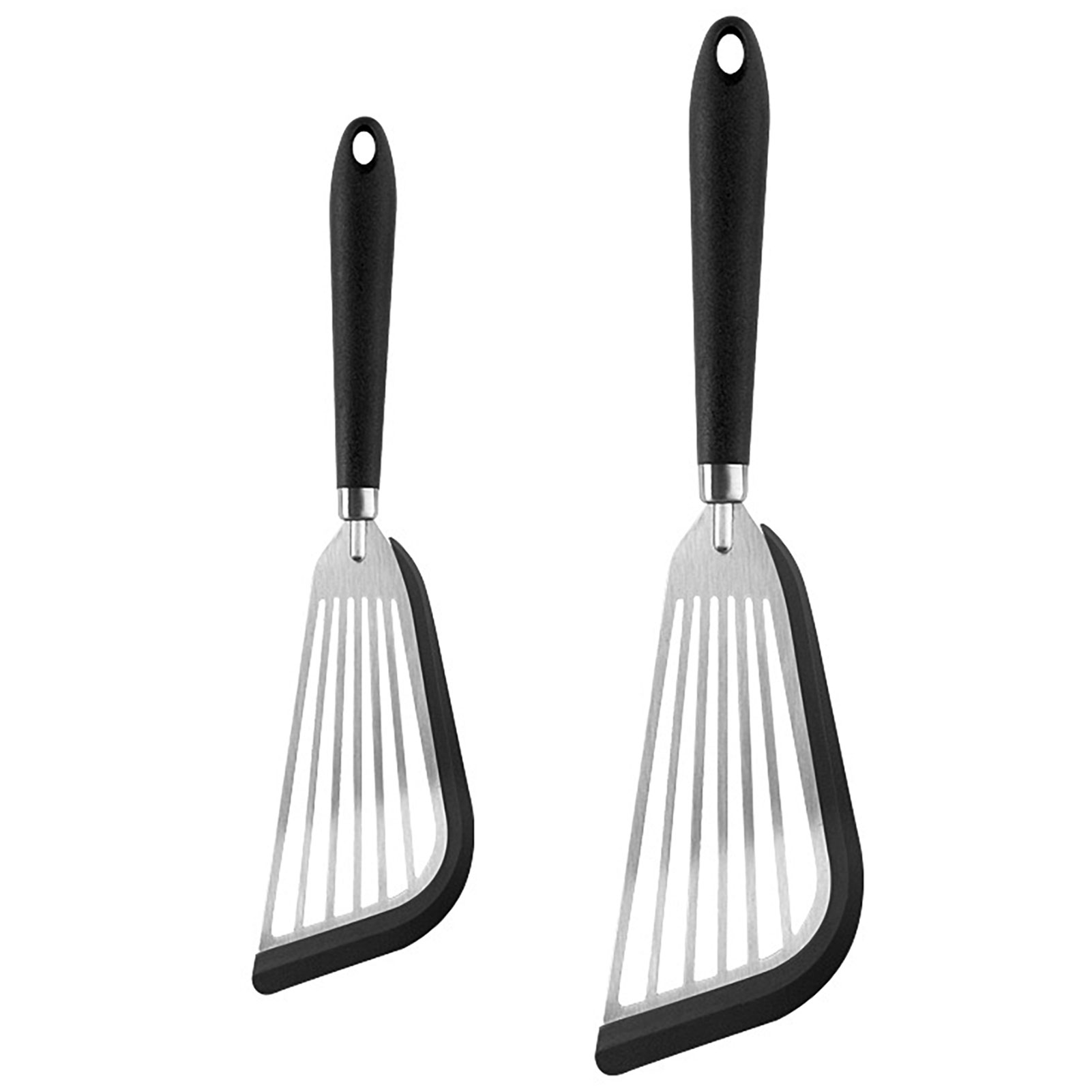 Jangslng 2Pcs Cooking Spatula Easy to Clean Comfortable Handle NonSlip Silicone Fish Spatulas