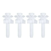 Jangslng 4Pcs Toilet Seat Bolt Screw Set White Plastic Nut 28MM Washer Heavy Duty Universal Toilet Seat Lid Hinge Bolts Replacement Parts Bathroom Supplies