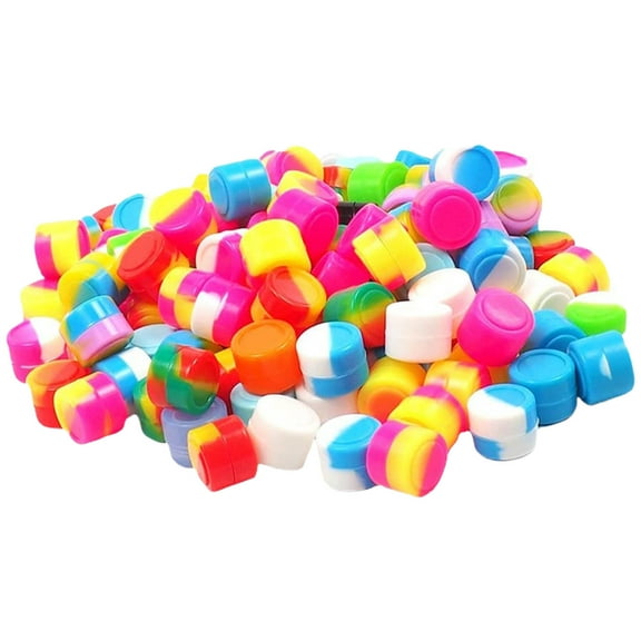 Jangslng 50/20/10Pcs Silicone Containers Non-stick Multi-use Storage Jars Microwave Freezer Safe Elastic Silicone Storage Container