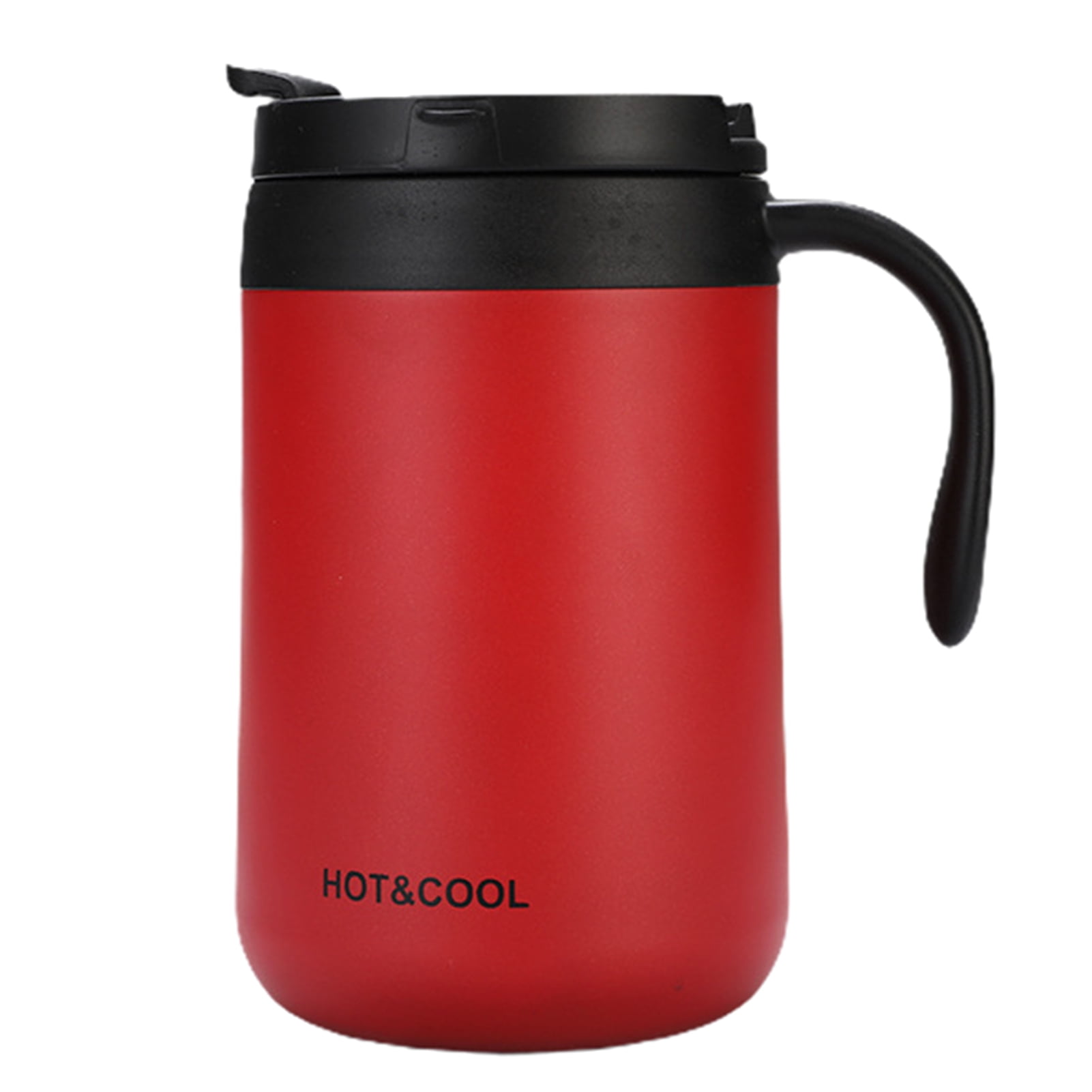 Jangslng 500ML Insulated Travel Mug with Lid Handle Portable Reusable ...