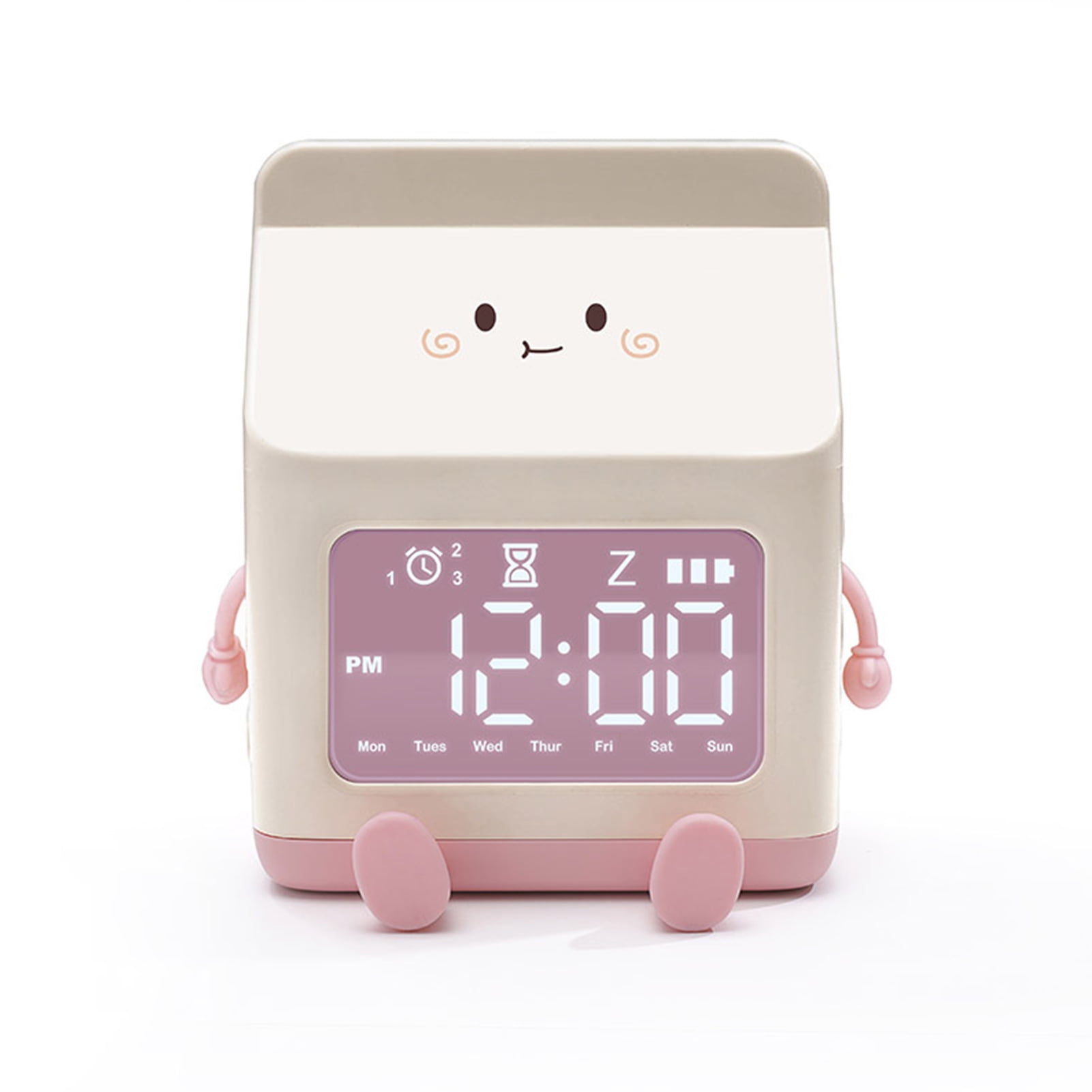 Jangslng Alarm Clock Digital Clock Milk Box Shape Clock Children Wake