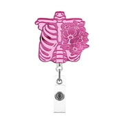 Jangslng Badge Holder with Retractable Lanyard Easy-to-pull Reel Design Unique Shape Anti-lost ID Card Holder for Office School