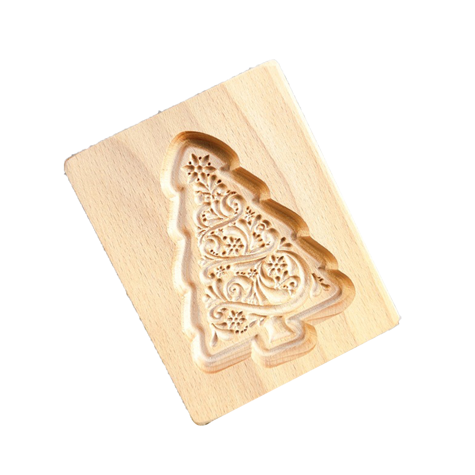 Jangslng Biscuit Mould Wooden Cookie Cutter Engraved Pattern Smooth