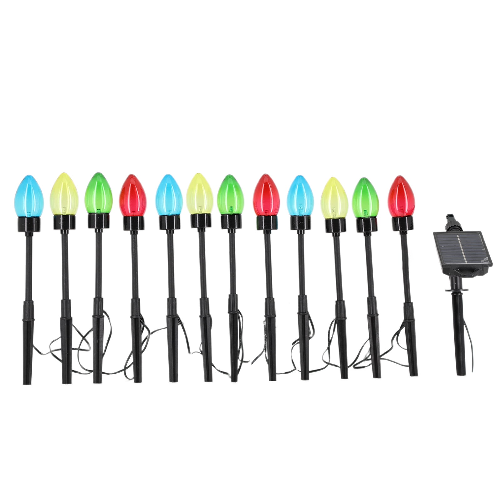 Jangslng Christmas Solar Outdoor Light 12 LEDs IP65 Waterproof Pathway