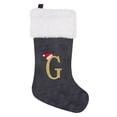 thumbnail image 1 of Jangslng Christmas Stocking Knitting Snowflake Letter Large Capacity with Hanging Rope Create Atmosphere Candy-filled Stocking, 1 of 8