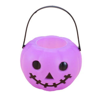 Halloween Jack-O'-Lantern Light-up Bucket, Pink, Way to Celebrate 