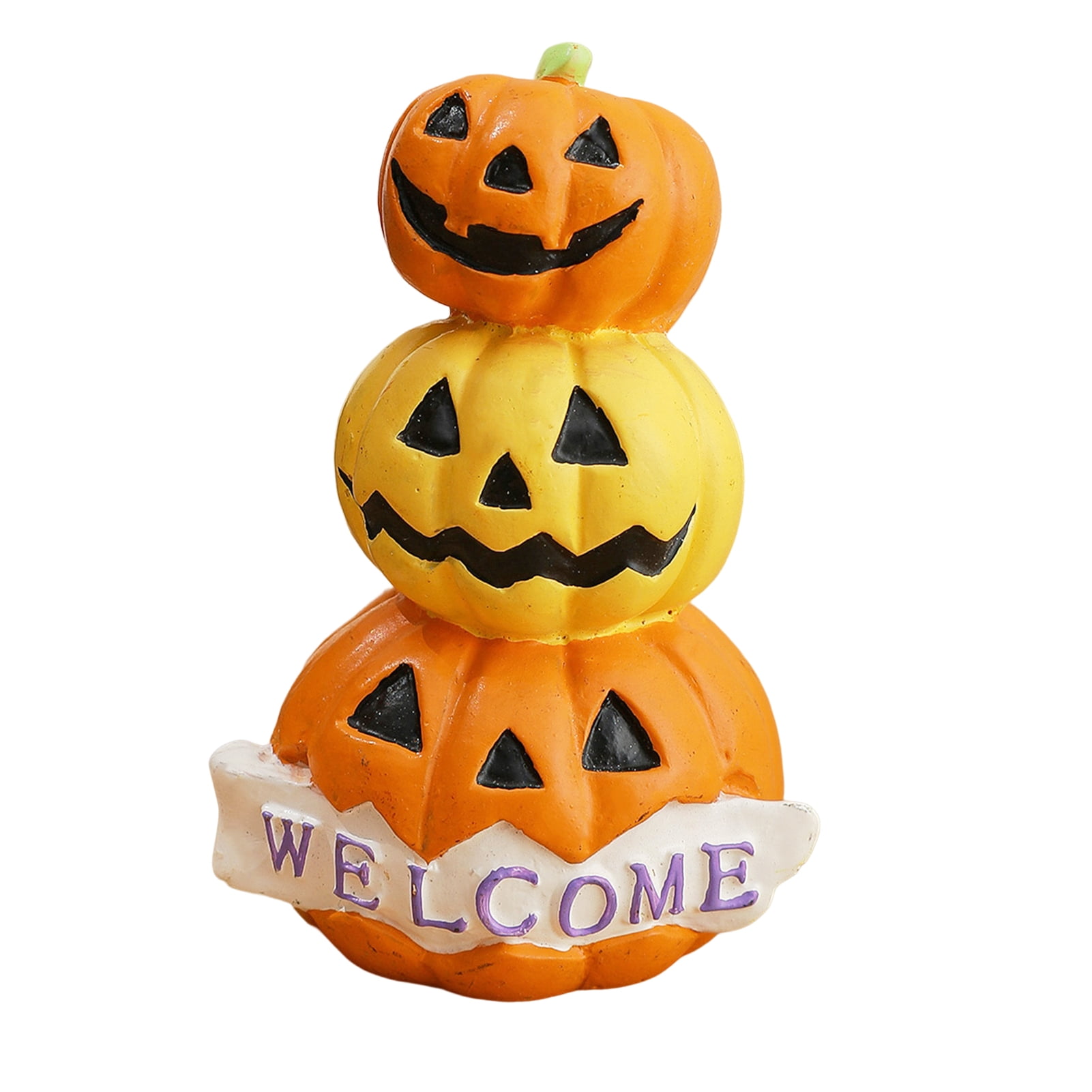 Jangslng Halloween Pumpkin Ornament Compact Durable Spooky Desk