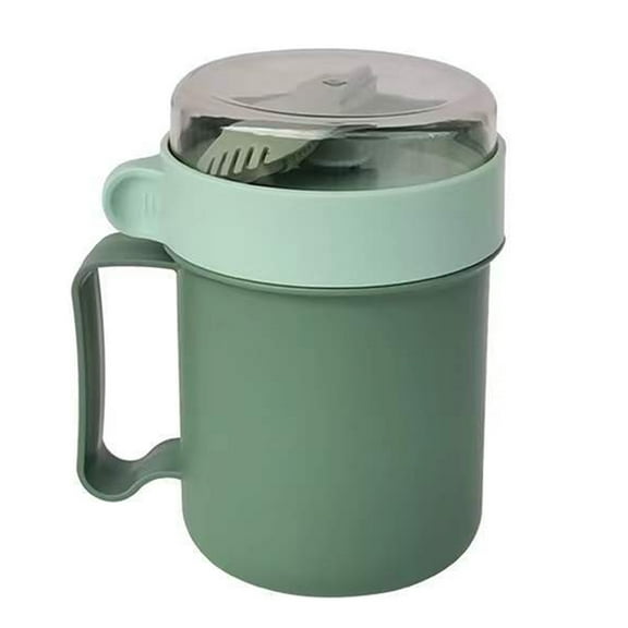JANGSLNG Insulated Soup Cup with Handle Food Grade BPA Free Leak Resistant Portable Sealed Milk Oatmeal Breakfast Cup