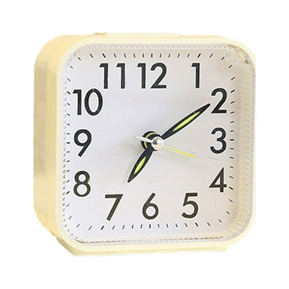 Jangslng Non Ticking Alarm Clock Battery Powered Silent Bedside Clock Night Light Easy to Read Loud Enough Travel Clock for Heavy Sleepers Kids Elderly