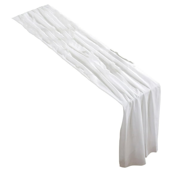 Jangslng Solid Color Table Runner Elegant Romantic Sheer Tulle Long Rectangle Machine Washable Wedding Bridal Shower Party Dining Table Cover Kitchen Supplies