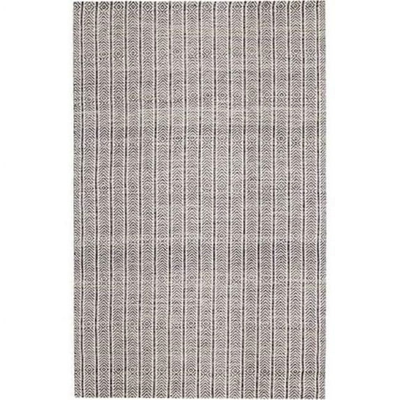 Jani Cali Grey Cotton/Jute Handwoven Rug 8' x 10' 8' x 10' Living Room, Bedroom, Dining Room Grey Transitional, Casual