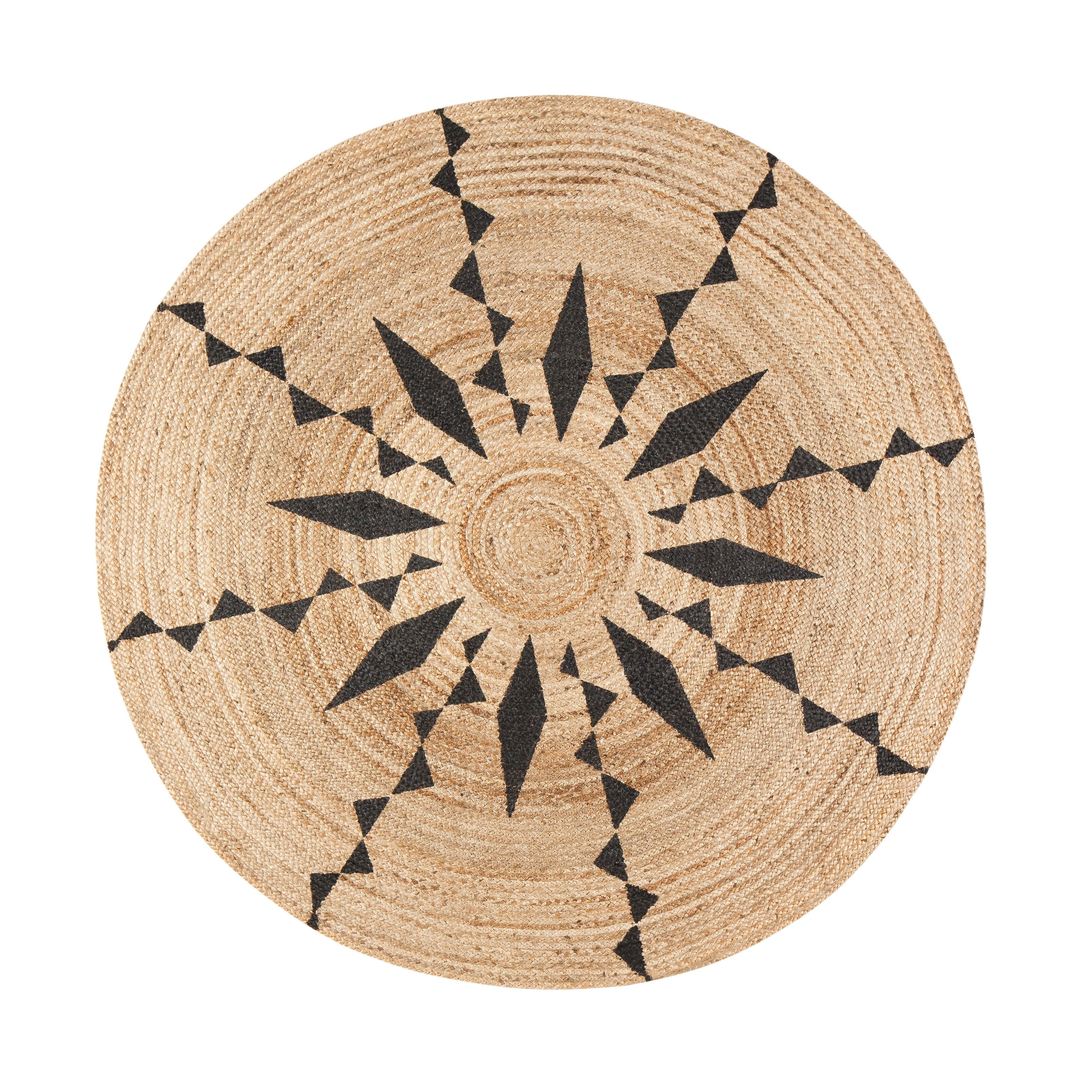 Jani Cuitlahuac Tribal Round Area Rug 4' Round 4' Round