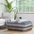 thumbnail image 1 of Jani Honolua 34" Gray Square Oversized Pouf Ottoman, 1 of 5