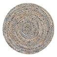 thumbnail image 1 of Jani  Keira Denim and Jute Hand Loomed Rug 4' Round 4' Square, 1 of 6