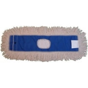 JaniMop Looped Dust Mop, Pre-Conditioned, Side-Load Style, Natural, 18" x 5", 1 Each