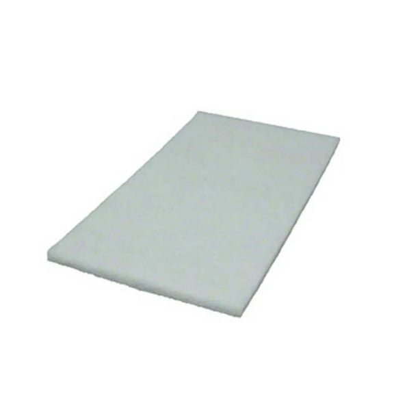 JaniSource 14" x 20" White Rectangular Floor Pad - Case of 5