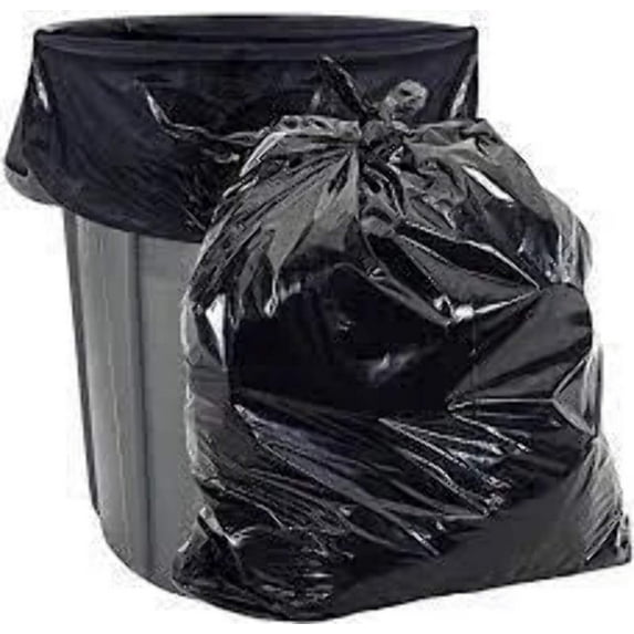 JaniSource Can Liners, 55-60 Gallon, 38x58, 1.2 Mil, Black, Case of 100