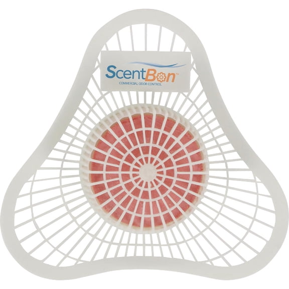 ScentBon 7001 Urinal Deodorizer Non Para Urinal Cakes Block, 2000 Flushes Urinal Screens Deodorizer, Cherry Fragrance Urinal Screen, Red Urinal Cake Pack of 12