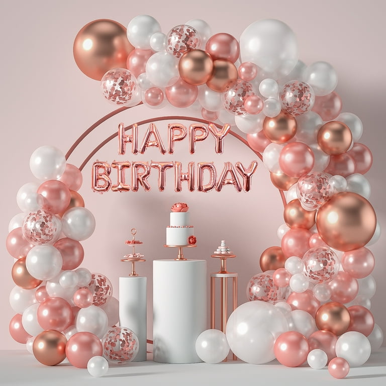 18in Balloon Happy Birthday Pink and Gold Balloon 18in Balloon Happy Birthday Pink and Gold Balloon