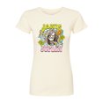 thumbnail image 1 of Janis Joplin - Butterfly And Flowers - Juniors Fitted Graphic T-Shirt, 1 of 5