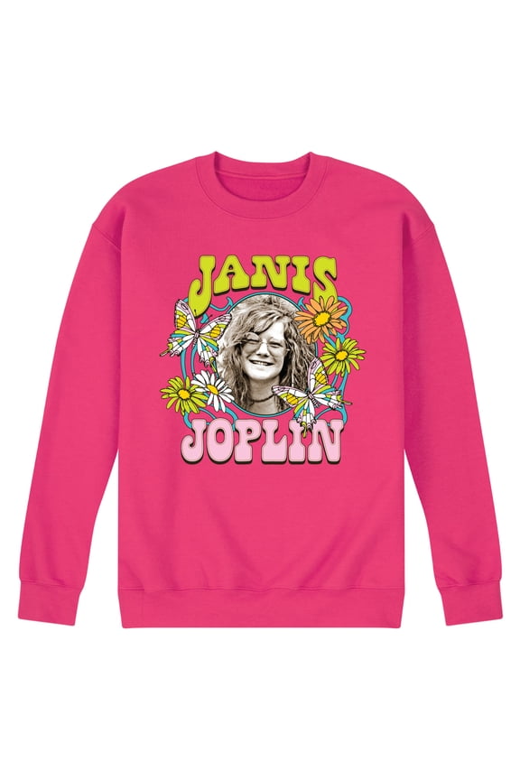 - Butterfly And Flowers - Men's Crew Neck Fleece Pullover