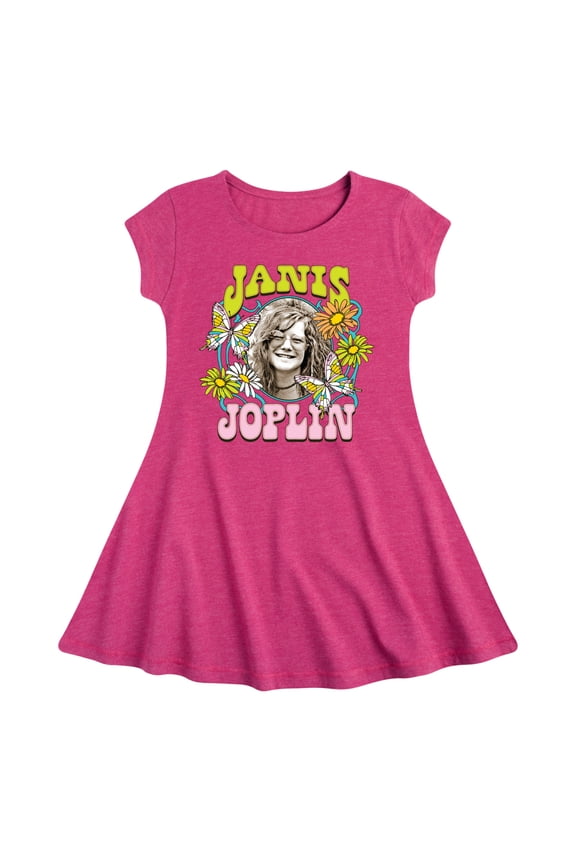 - Butterfly And Flowers - Toddler And Youth Girls Fit And Flare Dress